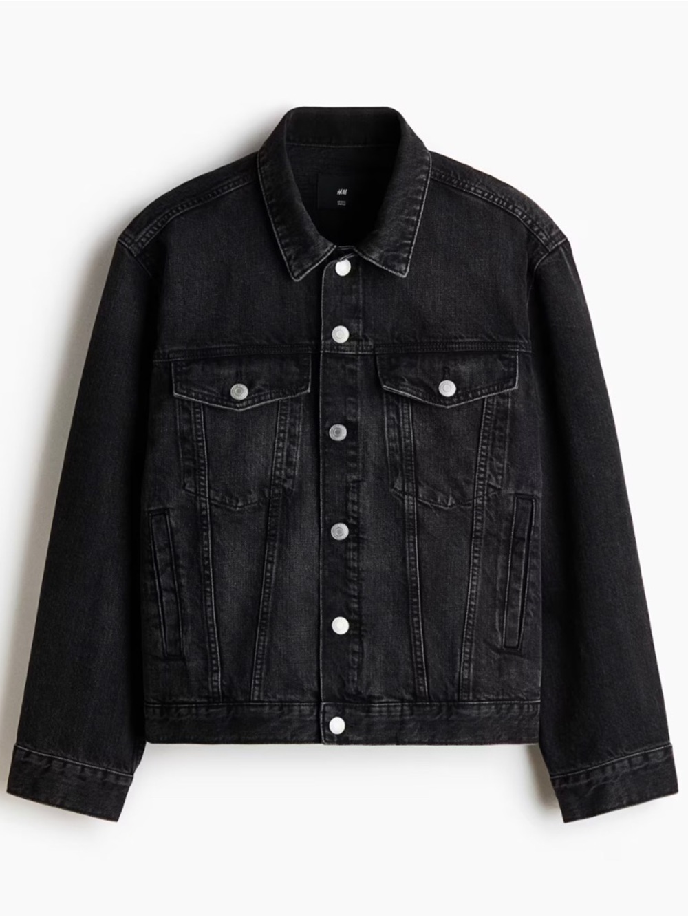 H&M Black Denim Performance Jacket